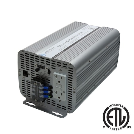 Aims Power Power Inverter, Modified Sine, 4,000 W Peak, 2,000 W Continuous, 2 Outlets PWRINV200012120W